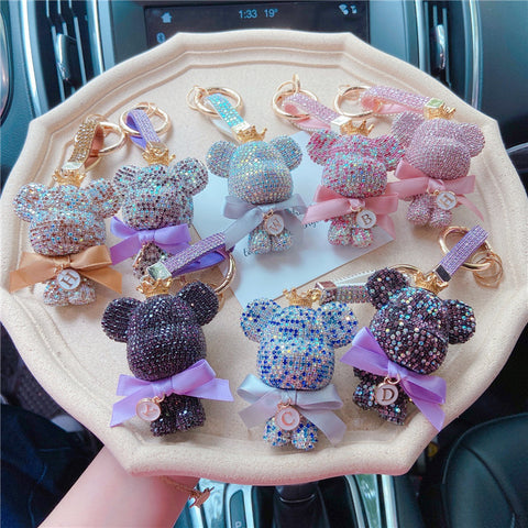 Bling Cute Bear Keychain