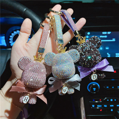 Bling Cute Bear Keychain