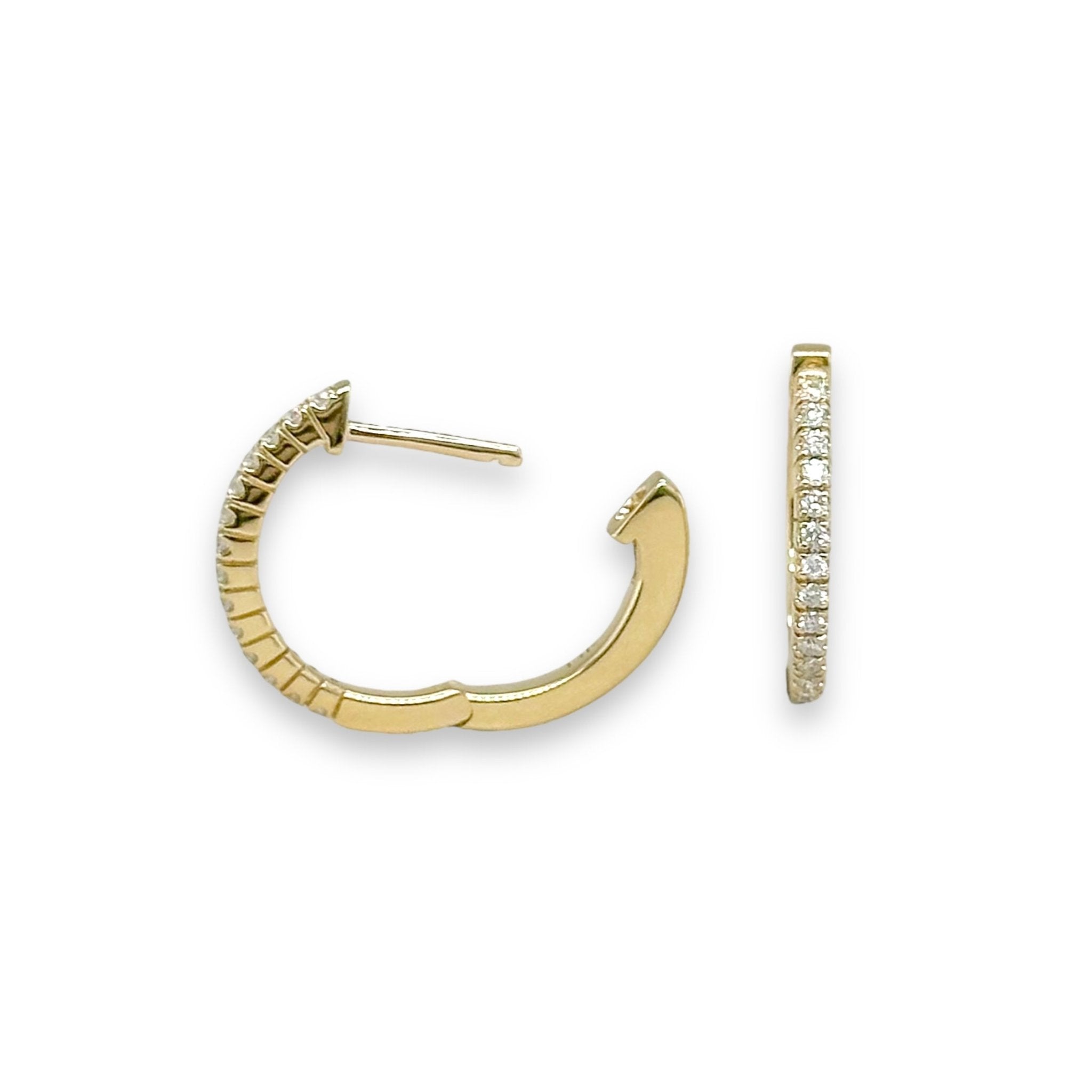 14K Y Gold 0.15ctw Diamond Hoop