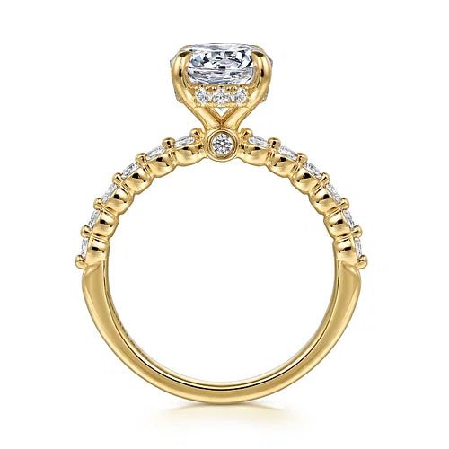 14K Y Gold 0.37ctw Bezel Set Diamond Engagement Ring