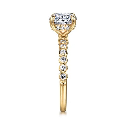 14K Y Gold 0.37ctw Bezel Set Diamond Engagement Ring