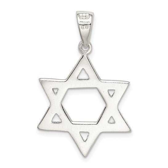 SS Polished Star of David Pendant