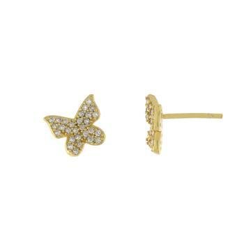 YGP Sterling CZ Butterfly Earrings