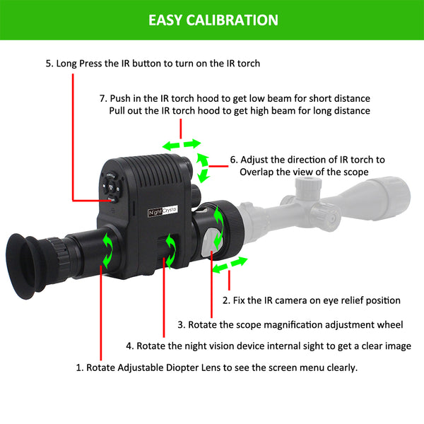 NightCrystal3 720P Hunting Night Vision Scope Camcorder ...