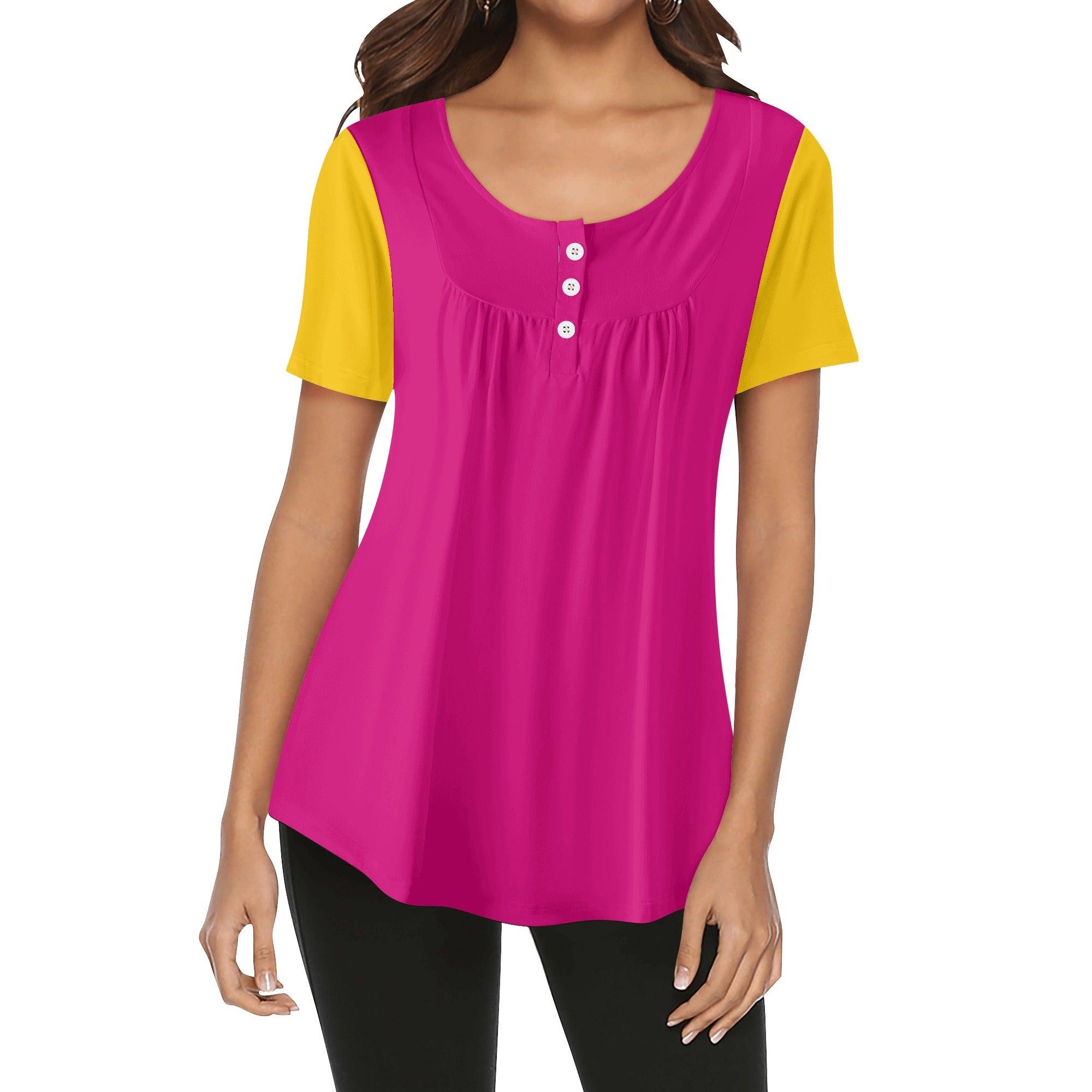 Flight 929 Color Block Scoop Neck Relaxed Top - Airline Series