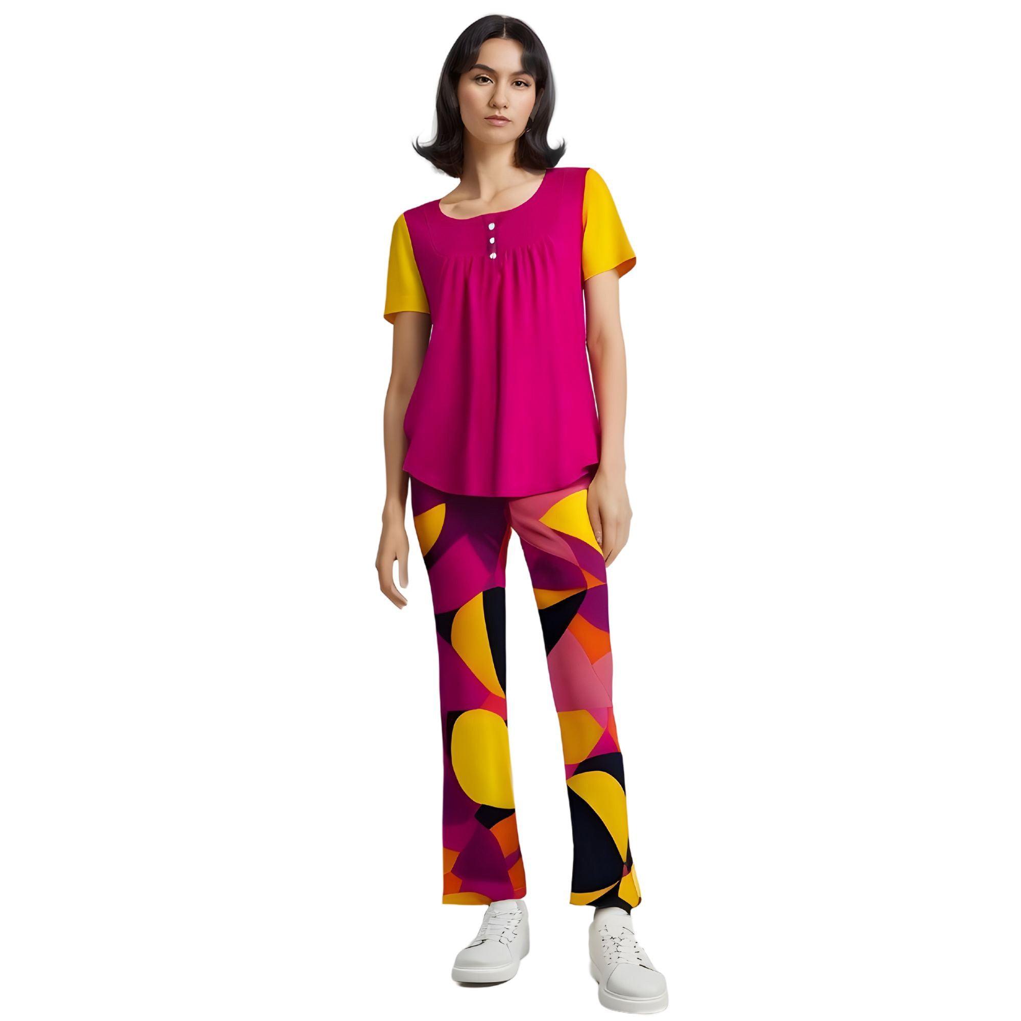 Flight 929 Color Block Scoop Neck Relaxed Top - Airline Series