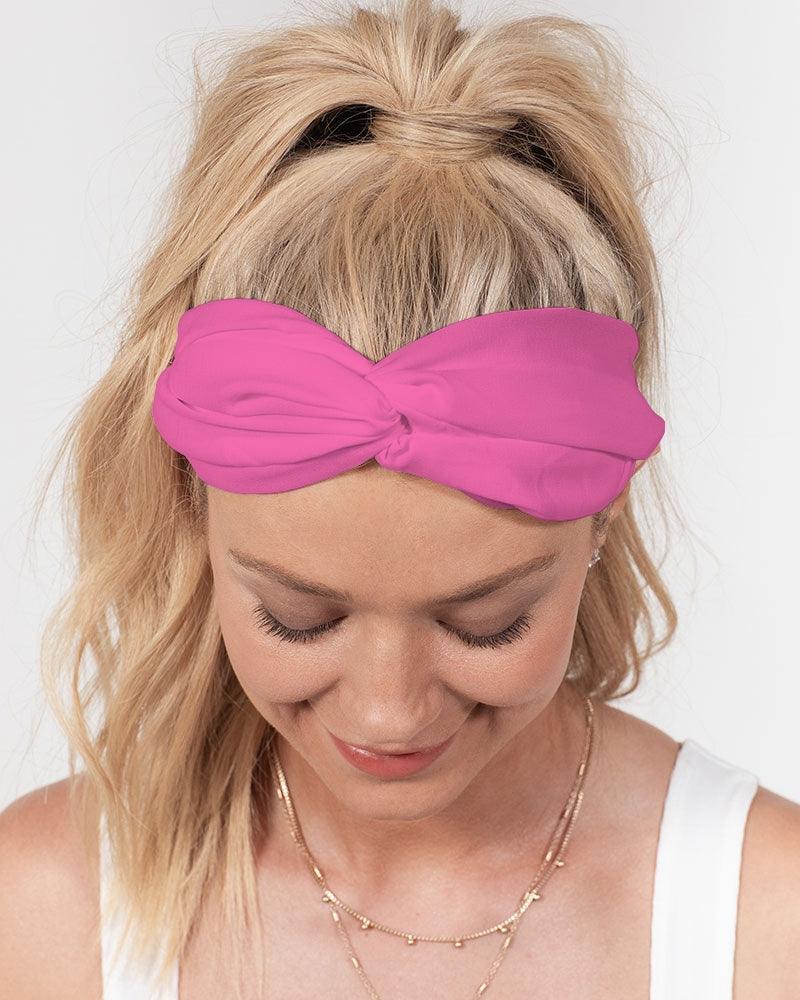 Suki Pink Tee Twist Knot Headband Set