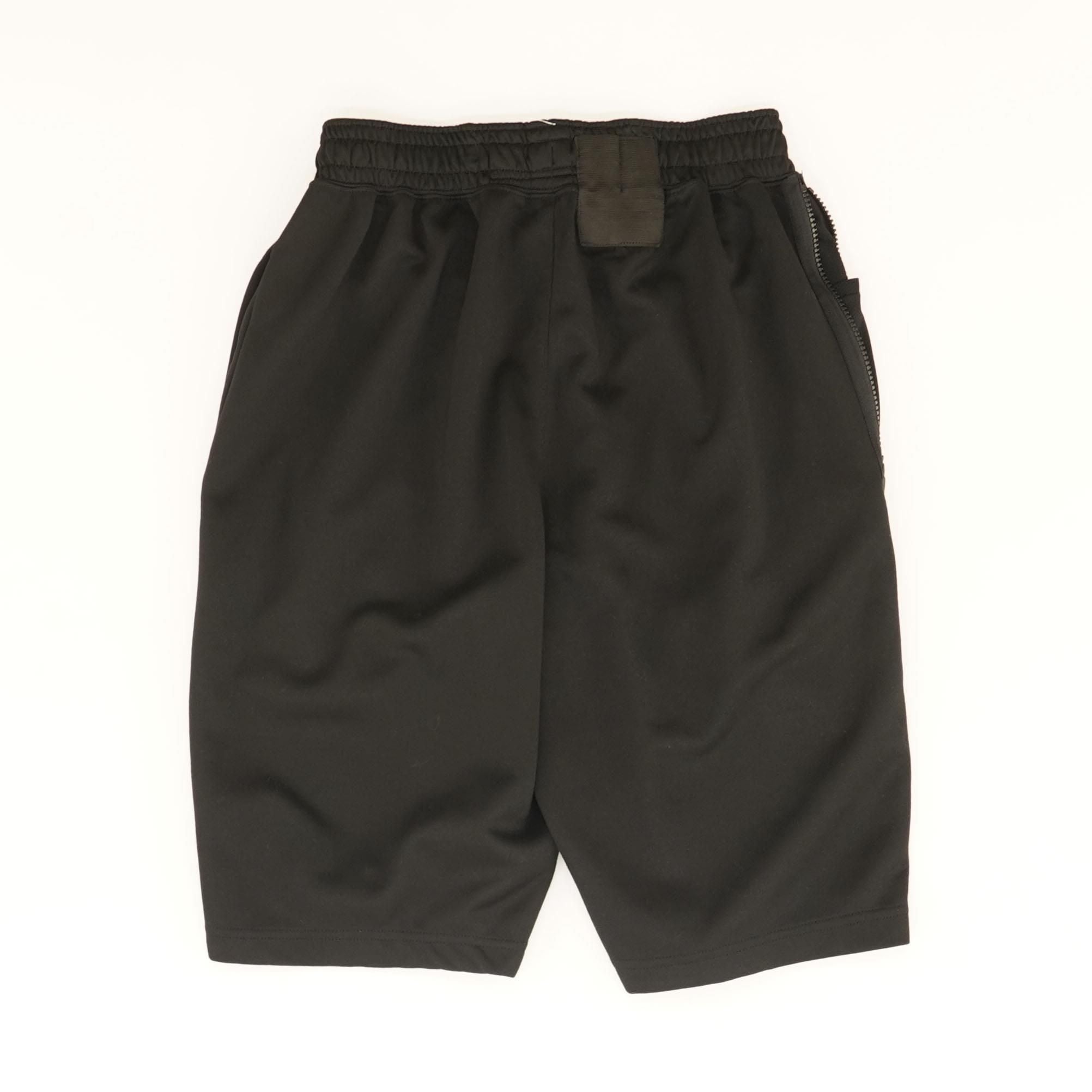 Black Solid Active Shorts