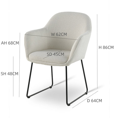 ofcasa, Neve dining chairs, cream dining chairs, boucle chair, boucle dining chair, boucle chairs, chairs for sale, comfy chair, cheap dining chairs, cream office chair, cream dining room chairs, armchair, cream armchair, ofcasafurniture, ofcasachairs, ofcasa discount, ofcasa dining chairs, ofcasa uk