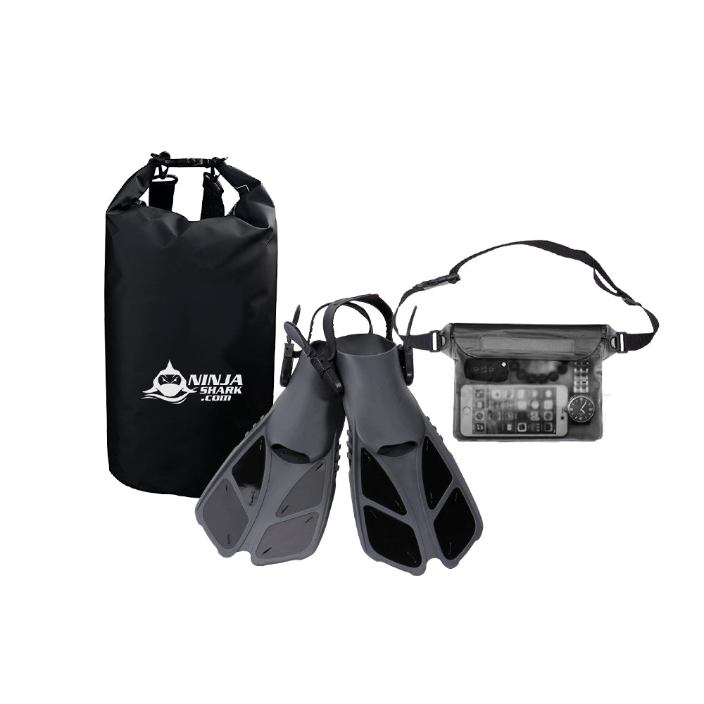Snorkelling Accessories (Fins+Bag+Pouch)