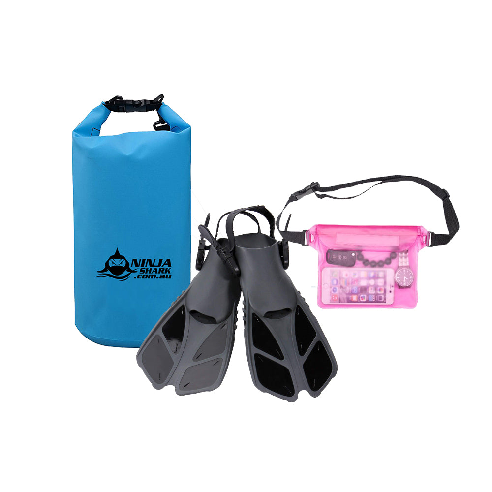 Snorkelling Accessories (Fins+Bag+Pouch)