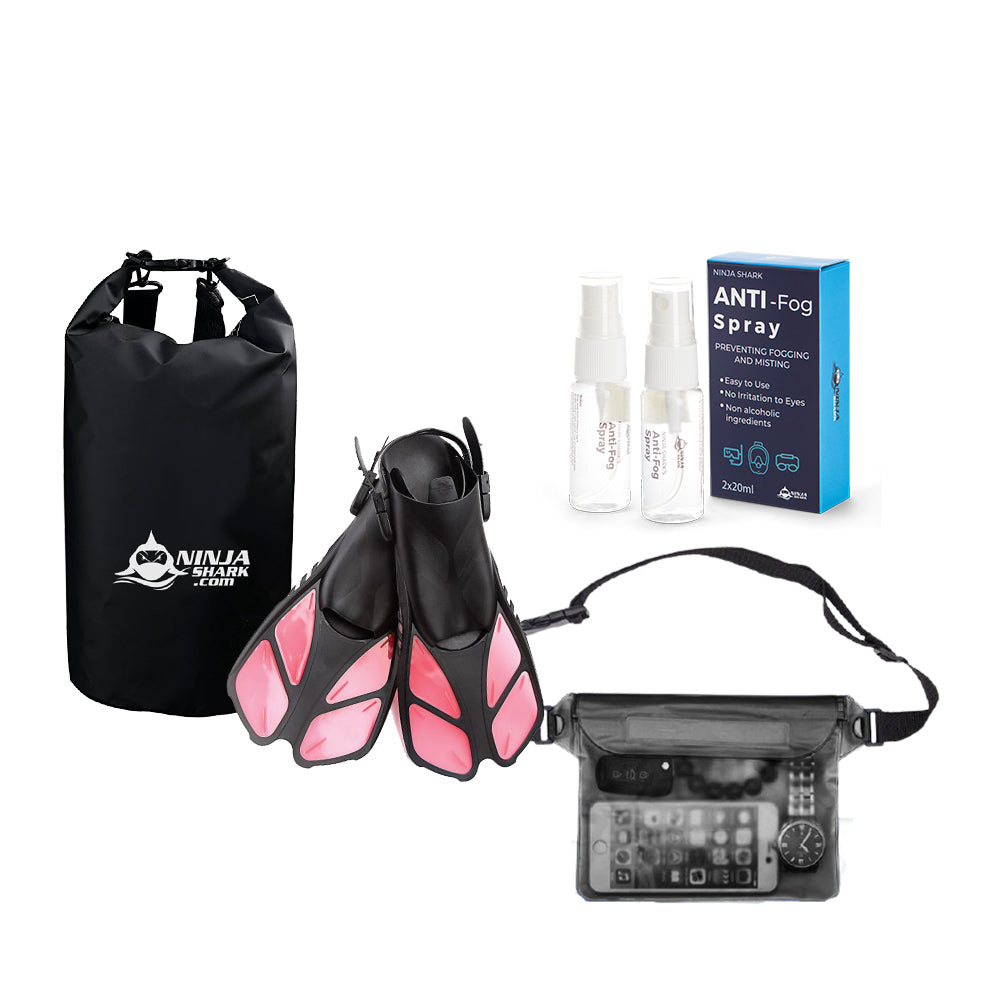 Snorkelling Accessories (Fins+Bag+Pouch+Antifog)