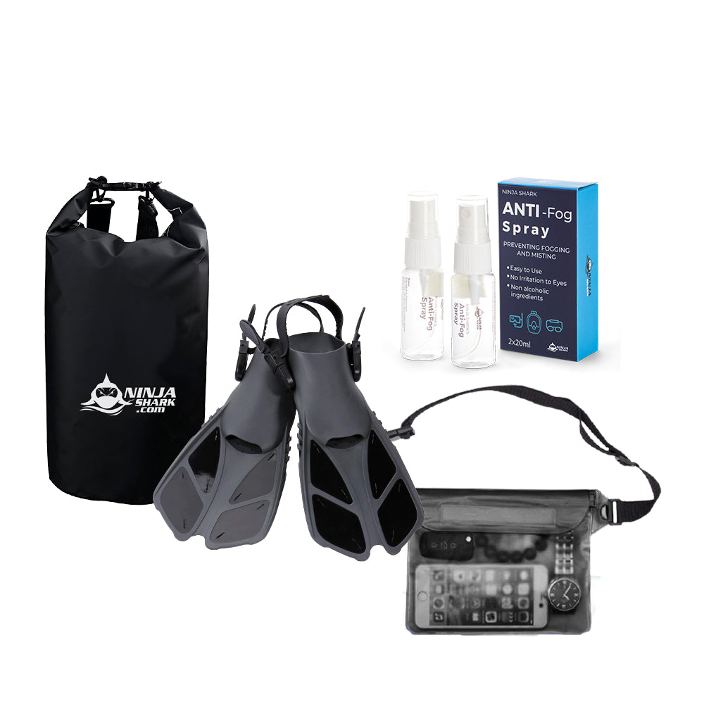 Snorkelling Accessories (Fins+Bag+Pouch+Antifog)