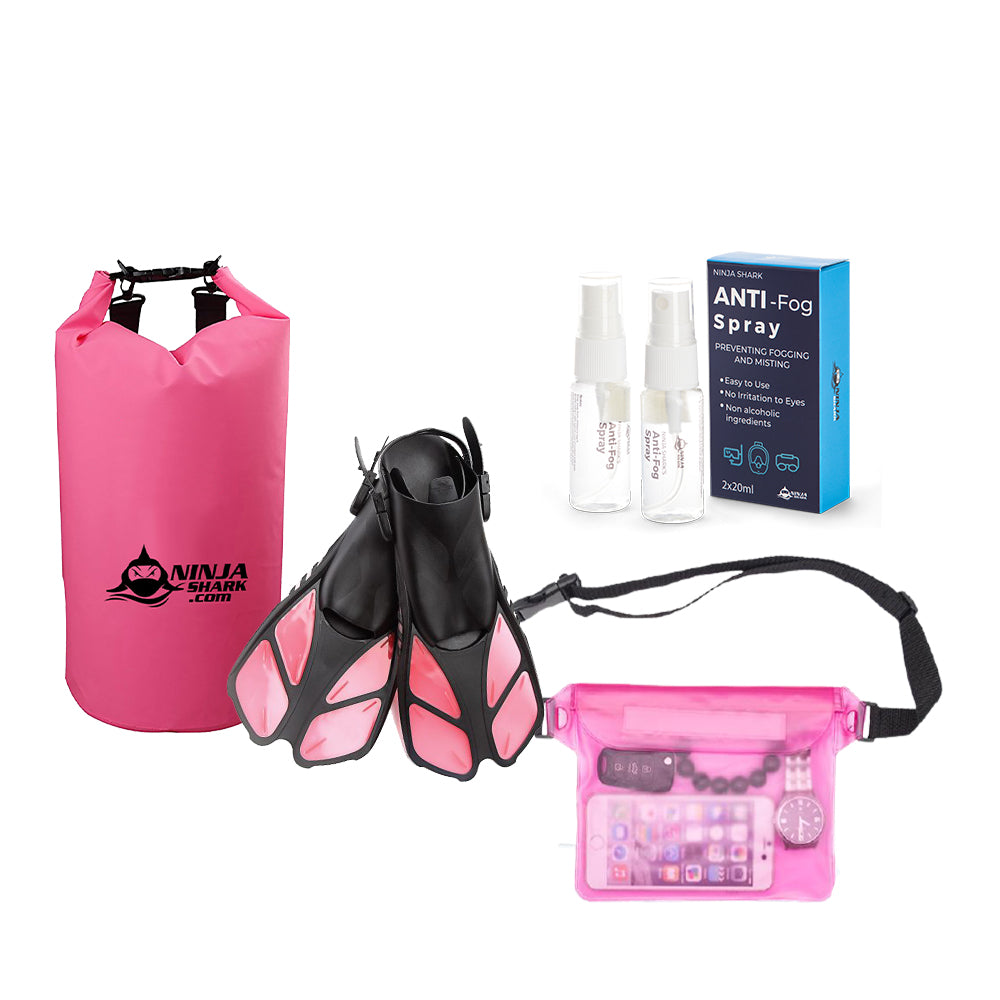 Snorkelling Accessories (Fins+Bag+Pouch+Antifog)