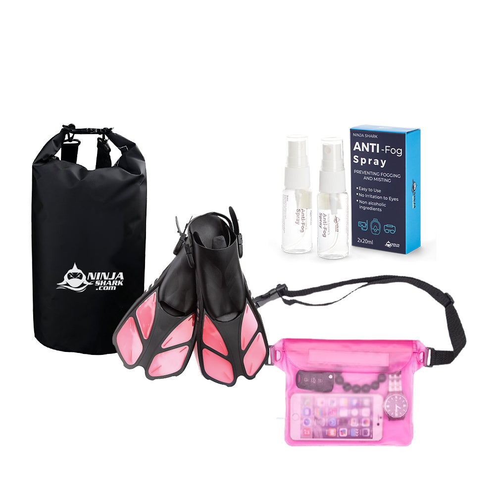 Snorkelling Accessories (Fins+Bag+Pouch+Antifog)