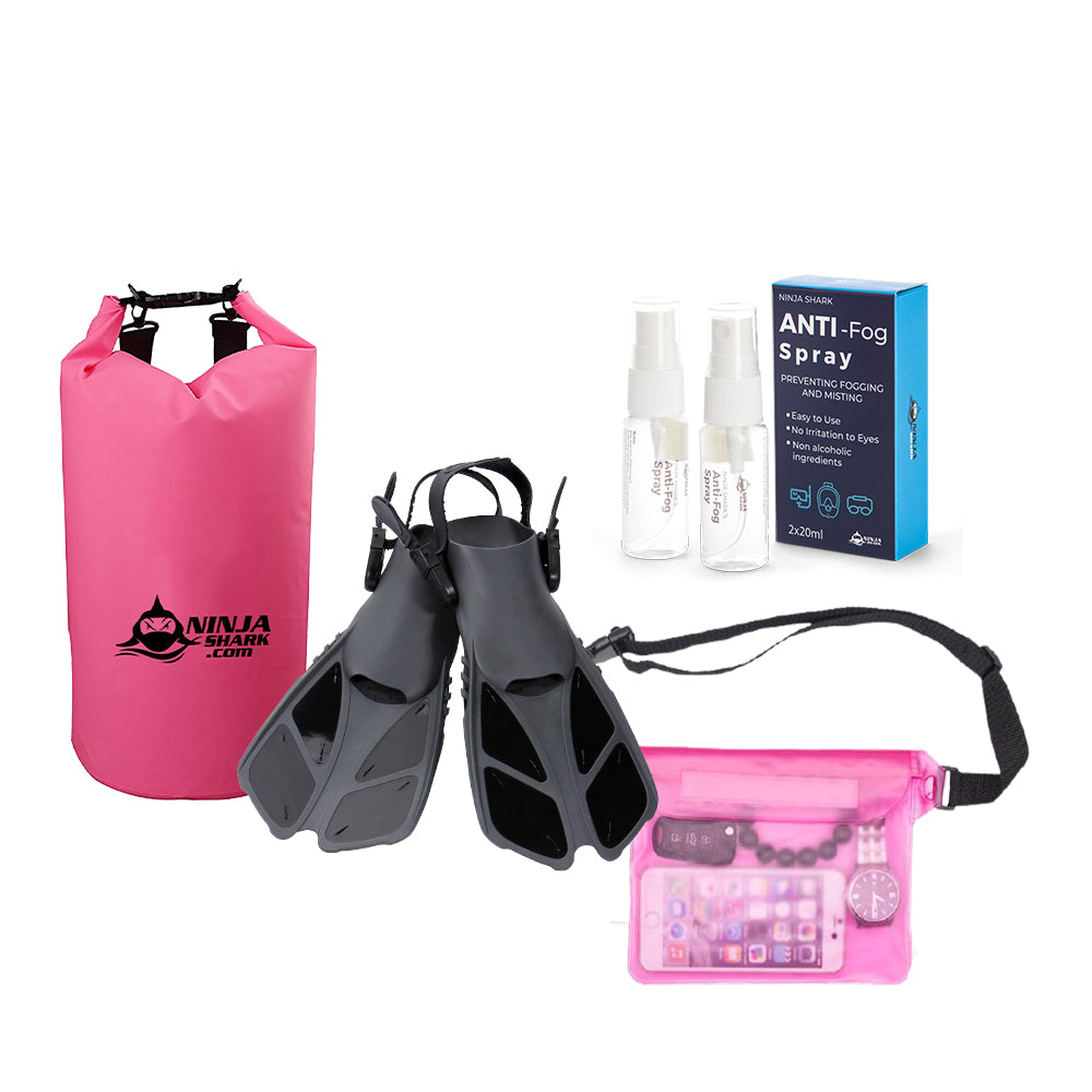 Snorkelling Accessories (Fins+Bag+Pouch+Antifog)