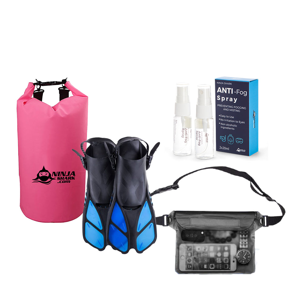 Snorkelling Accessories (Fins+Bag+Pouch+Antifog)