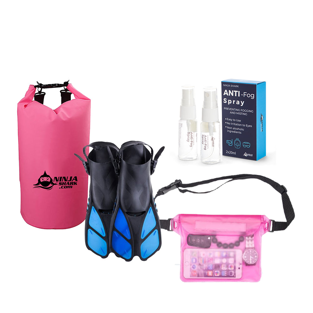 Snorkelling Accessories (Fins+Bag+Pouch+Antifog)