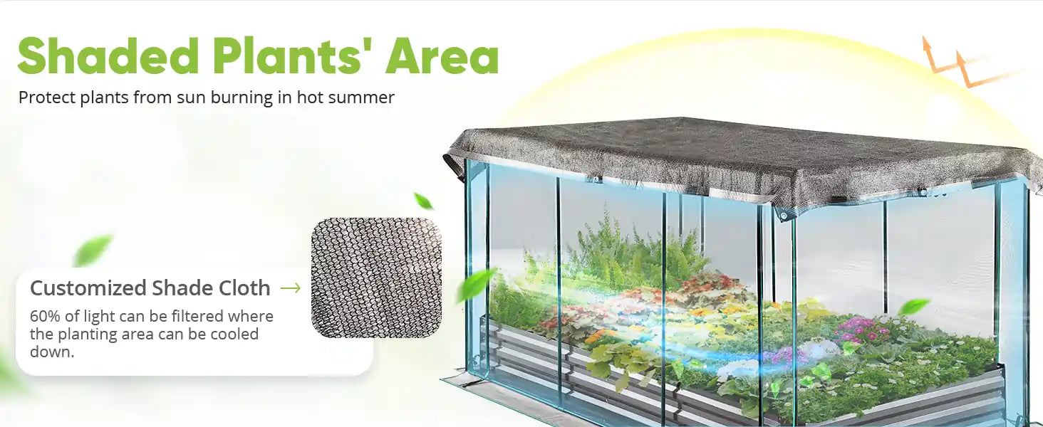 Protect plants from sun burning in hot summer