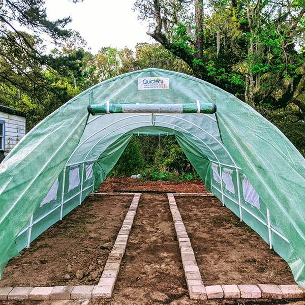 Ground Prepared inside Quictent Greenhouse
