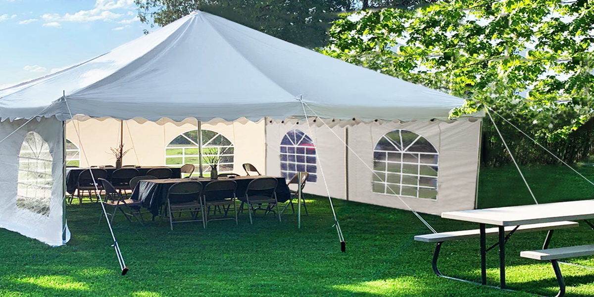 Quictent 20'X20' PVC Fire Retardant Pole Tent