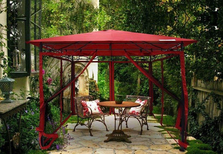 Quictent Red 10' x 10' Metal Gazebo 