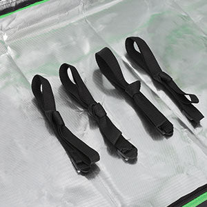 All Quictent grow tents are equipped with 4 durable nylon straps.