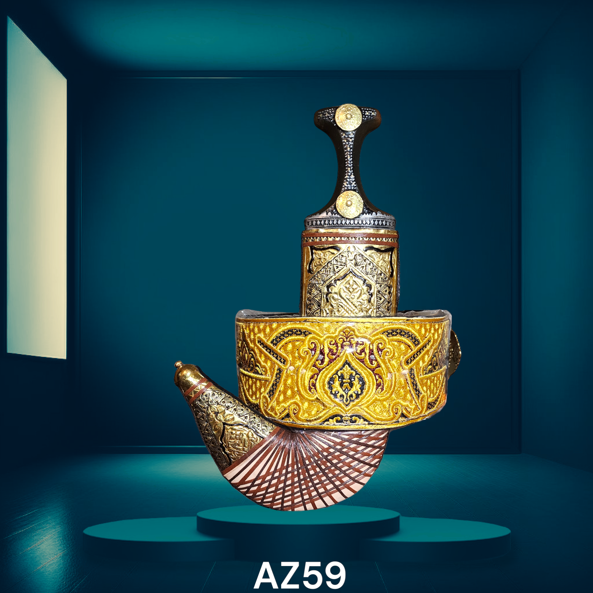 GOLD JANBIYAH SAIFANI STYLE -AZ59- ????? ???? ????? ??????