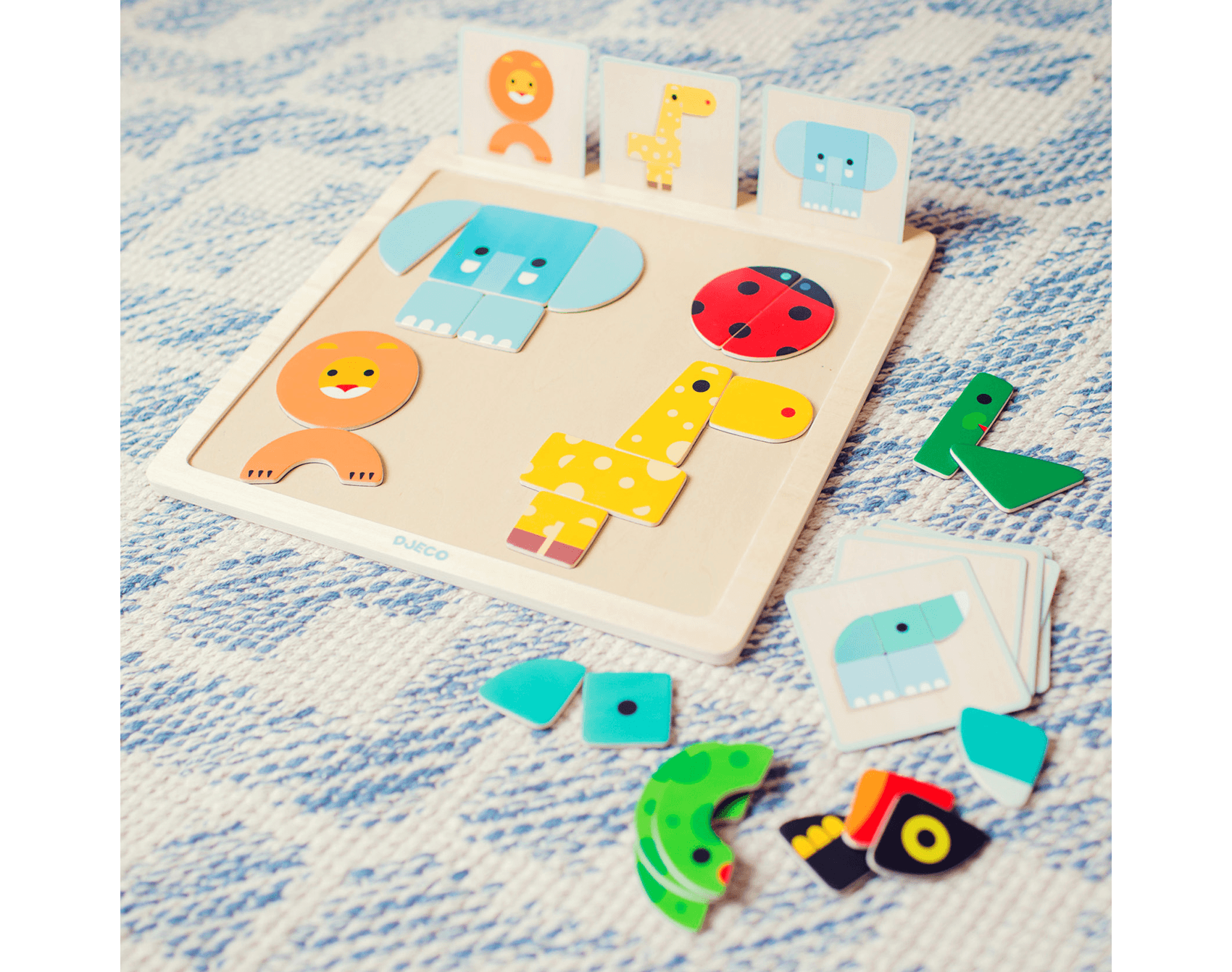 Animals and Shapes Wooden Puzzle & Game