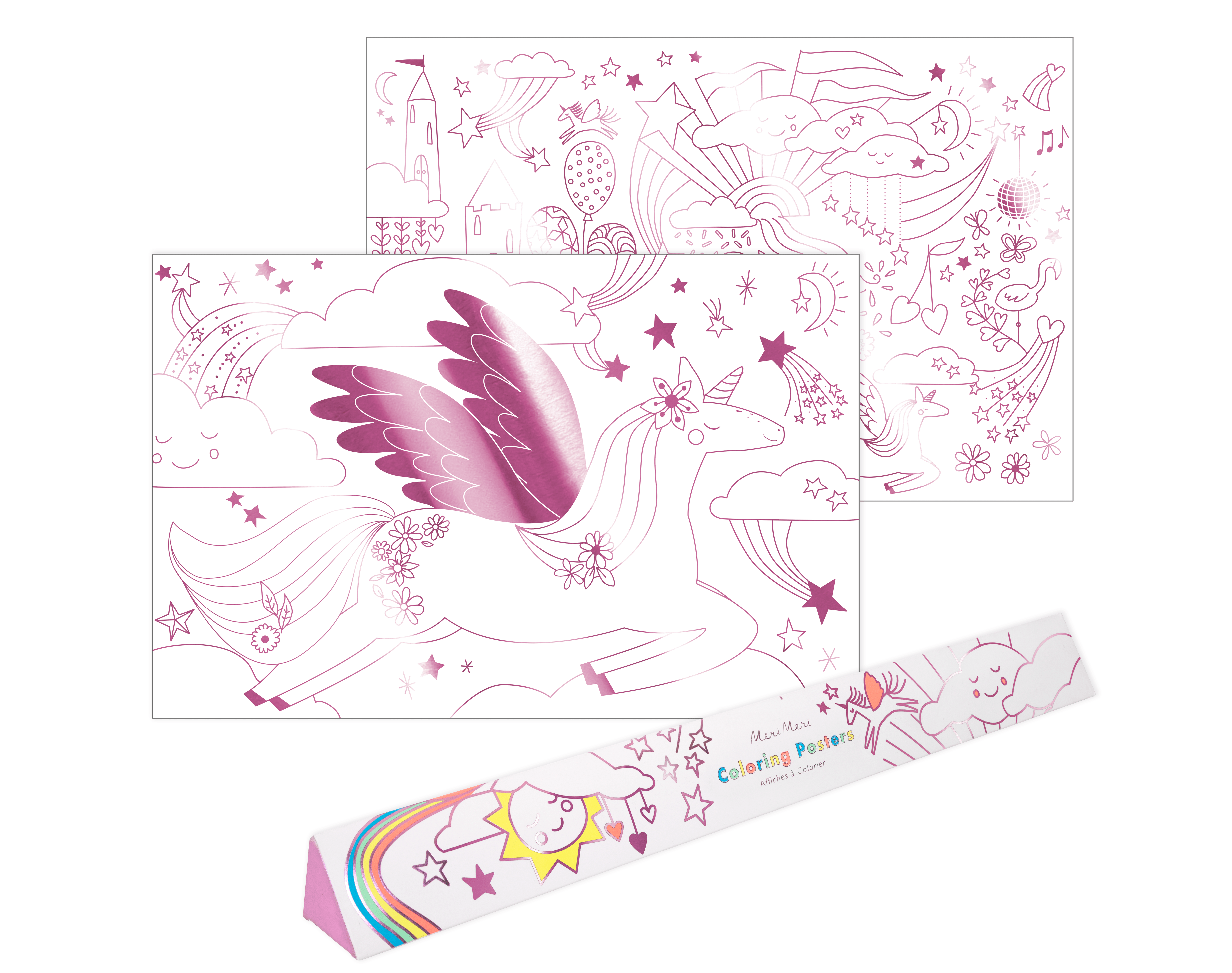 Unicorn Coloring Posters - Set of 2