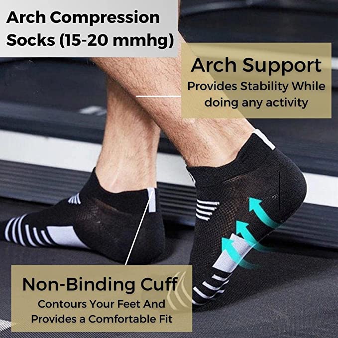 3 Pair Pro Ankle Compression Socks for Men