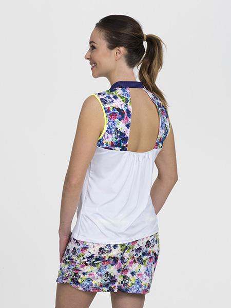 Front Strap Sleeveless White/Floral - FINAL SALE