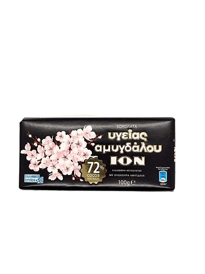 ION Dark Chocolate with 72% Cocoa and Almonds 3.5oz