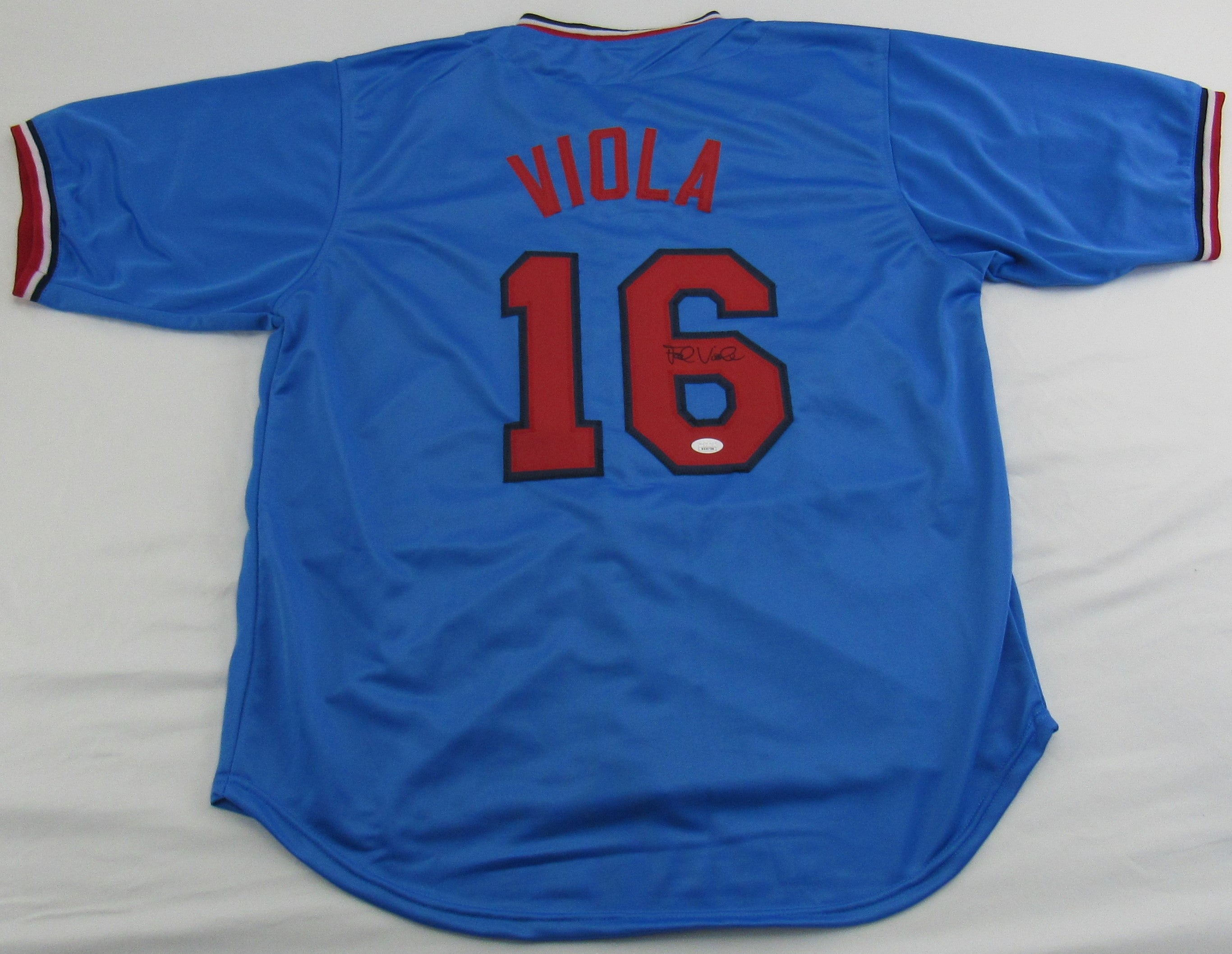 Frank Viola Signed Replica Twins Jersey JSA Certified