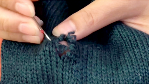 fix a cashmere sweater hole