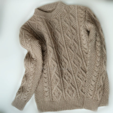a shrinked cashmere sweater
