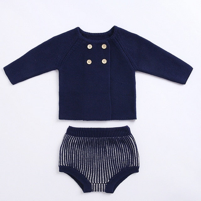 Knitted Striped Set