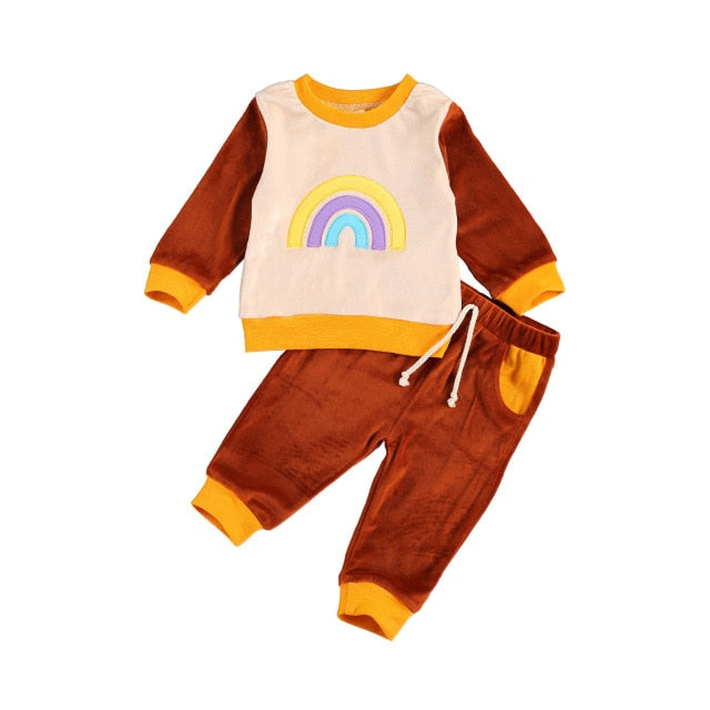 Rainbow Sweatshirt Set