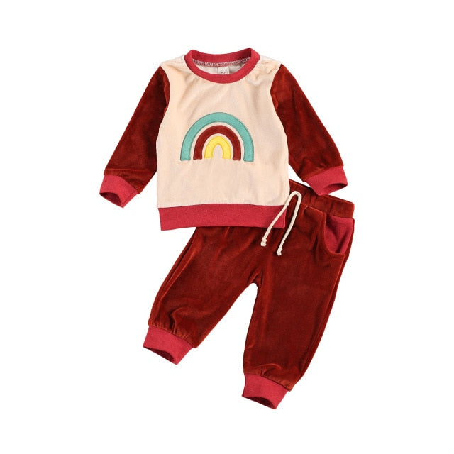 Rainbow Sweatshirt Set