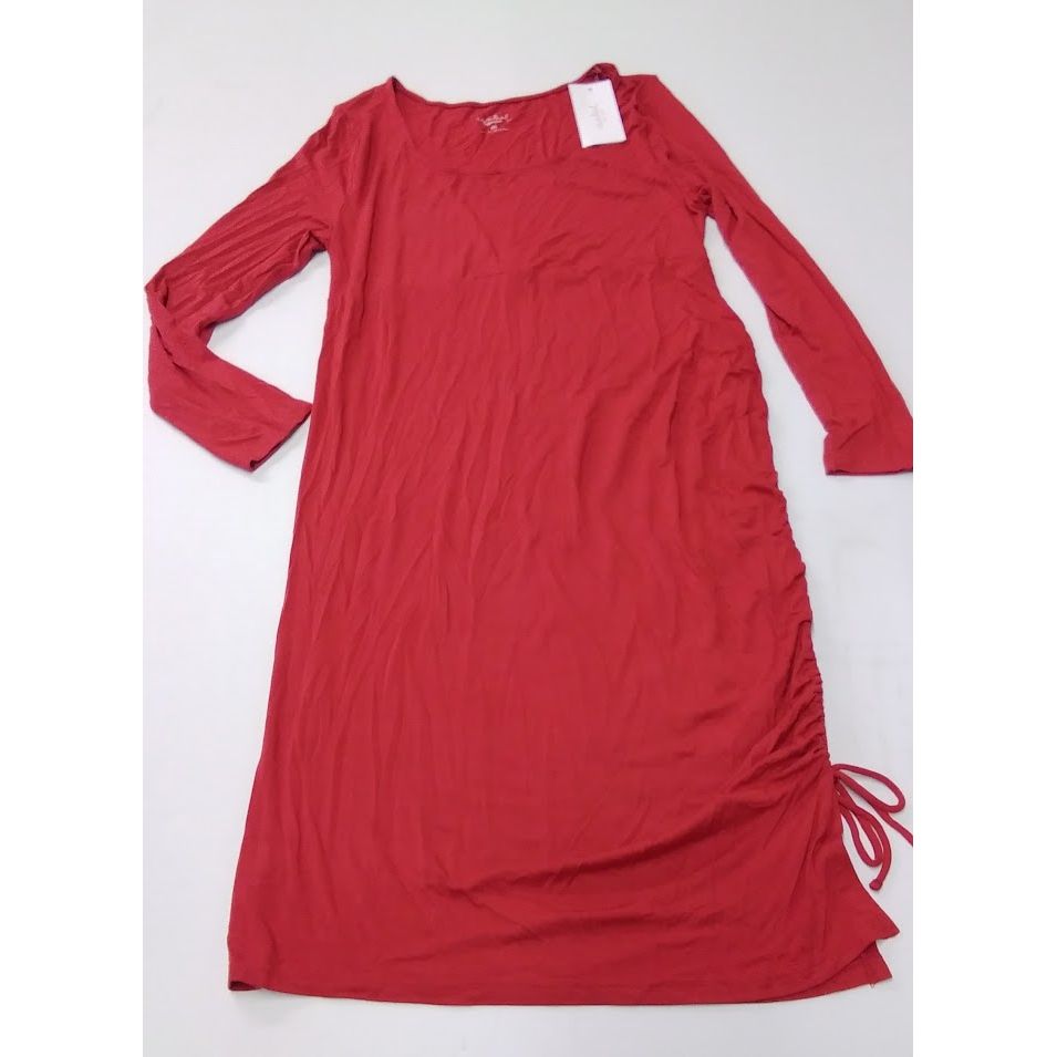Long Sleeve Bodycon Maternity Dress - Isabel Maternity Ingrid & Isabel Red XL