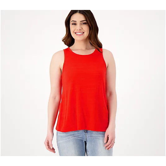 Candace Cameron Bure Essential Knit Tank Top (Cherry, XL) A593170