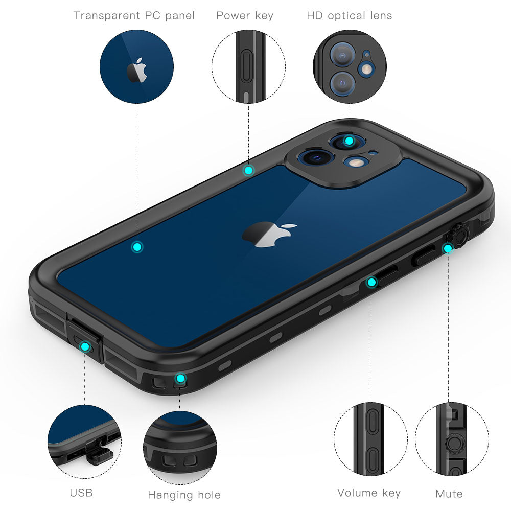 iPhone 12 mini waterproof case details