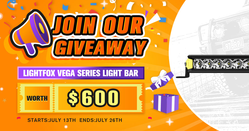 $600 light bars free giveaway event