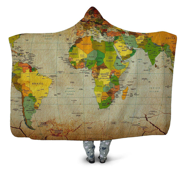 World-Map-Hooded-Blanket