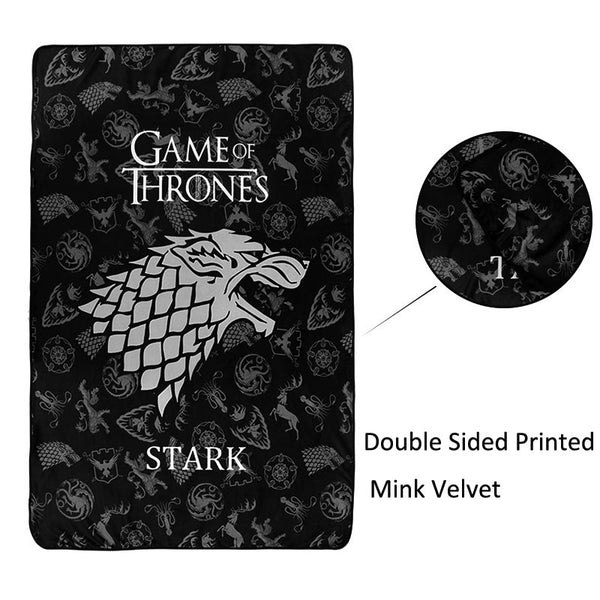 game of thrones stark blanket