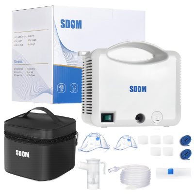 SDOM 2022 NEW PORTABLE NEBULIZER MACHINE FOR ADULT COMPRESSOR MACHINE PORTABLE WITH 1 SET OF ACCESSORIES FOR BREATHING PROBLEMS