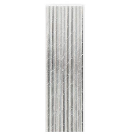 Foil Paper Straws - Silver