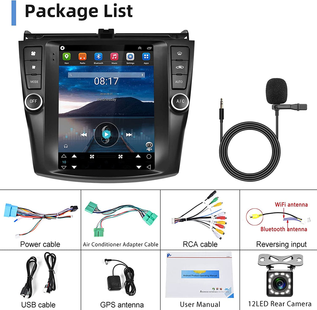 Binize Vertical Aftermarket Apple CarPlay for Honda Accord 0307