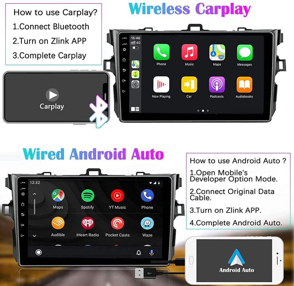 Corolla 2008-2012 carplay & android auto
