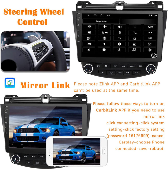 honda accord SW control & mirrorlink